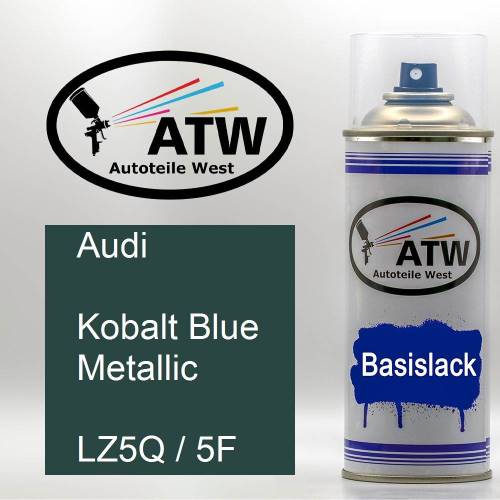 Audi, Kobalt Blue Metallic, LZ5Q / 5F: 400ml Sprühdose, von ATW Autoteile West.